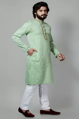 Mirror & Stripe Work kurta and Pajama set