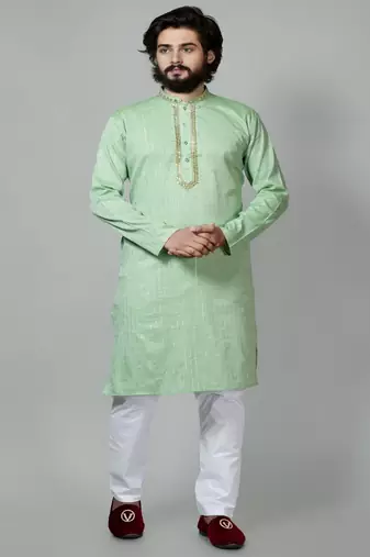 Mirror & Stripe Work kurta and Pajama set