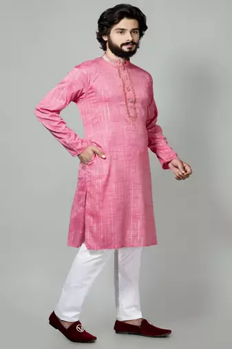 Mirror & Stripe Work kurta and Pajama set