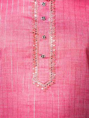 Mirror & Stripe Work kurta and Pajama set 4