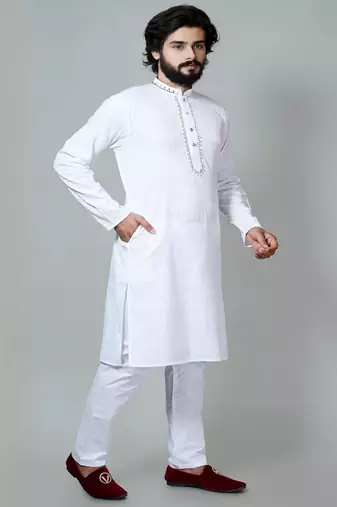 Mirror & Stripe Work kurta and Pajama set