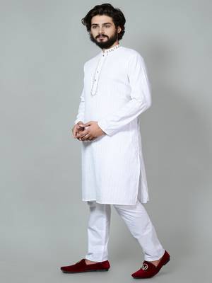 Mirror & Stripe Work kurta and Pajama set 3