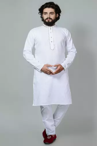 Mirror & Stripe Work kurta and Pajama set