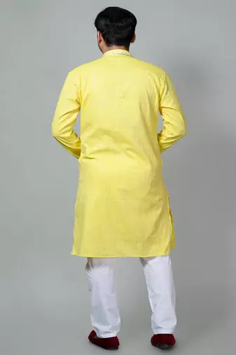 Mirror & Stripe work Kurta and Pajama set