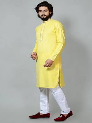 Mirror & Stripe work Kurta and Pajama set 3