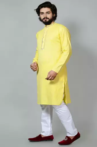 Mirror & Stripe work Kurta and Pajama set