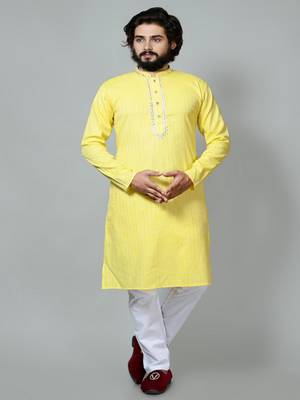 Mirror & Stripe work Kurta and Pajama set 5
