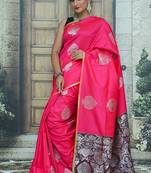 PINK CLASSY PRETTY SILK SAREE