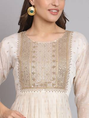 Vredevogel women kurta and leggings duppata set chanderi modal butti 3
