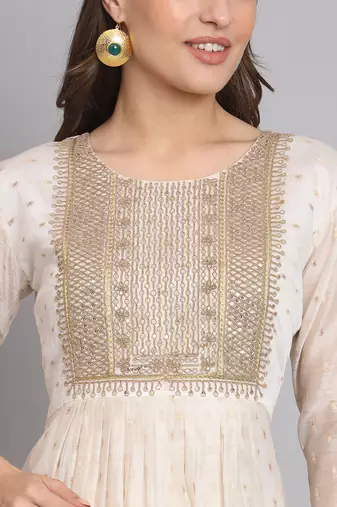 Vredevogel women kurta and leggings duppata set chanderi modal butti
