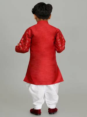 Embroidery Mirror Work kurta and Patiala set for boys 2
