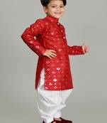Embroidery Mirror Work kurta and Patiala set for boys