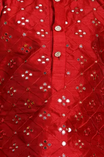 Embroidery Mirror Work kurta and Patiala set for boys