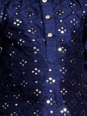 Embroidery Mirror Work kurta and Patiala set for boys 4