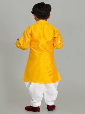 NFC CREATION Embroidery Mirror Work kurta and Patiyala set for boys 2