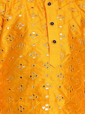 NFC CREATION Embroidery Mirror Work kurta and Patiyala set for boys 4