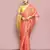 Elora tissue linen plain chanderi designer saree for women (peach)