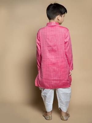 NFC CREATION High-Quality Stripe Mirror Kurta and Patiyala set for boys 2