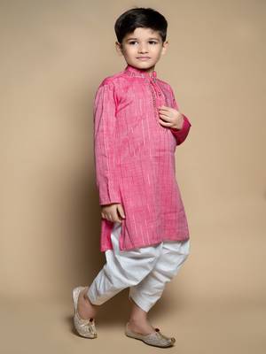 NFC CREATION High-Quality Stripe Mirror Kurta and Patiyala set for boys 3