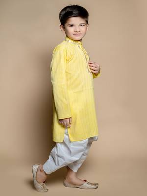 NFC CREATION High-Quality Stripe Mirror Kurta and Patiyala set for boys 1