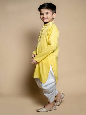 NFC CREATION High-Quality Stripe Mirror Kurta and Patiyala set for boys 3
