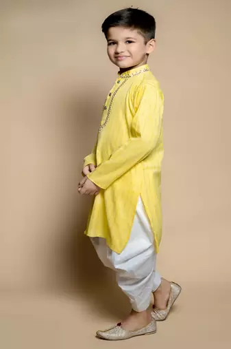 NFC CREATION High-Quality Stripe Mirror Kurta and Patiyala set for boys