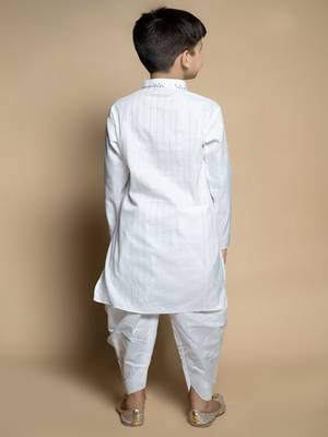 NFC CREATION High-Quality Stripe Mirror Kurta and Patiyala set for boys 2