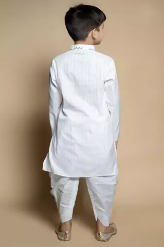 NFC CREATION High-Quality Stripe Mirror Kurta and Patiyala set for boys