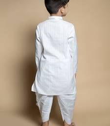 NFC CREATION High-Quality Stripe Mirror Kurta and Patiyala set for boys