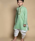 NFC CREATION High-Quality Stripe Mirror Kurta and Patiyala set for boys