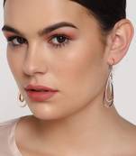 Estele Rose Gold Plated Exquisite Drop Earrings with Austrian Crystals for Girls and Women