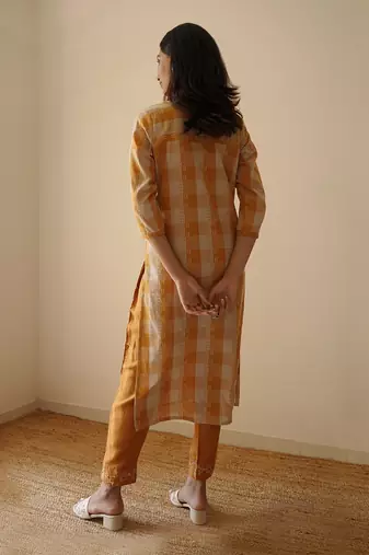 Ginger straight kurta set