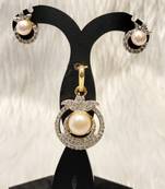 Mannat raj pearls & jewellers natural fresh water pearls hyderabadi pearls unique designer pendant set