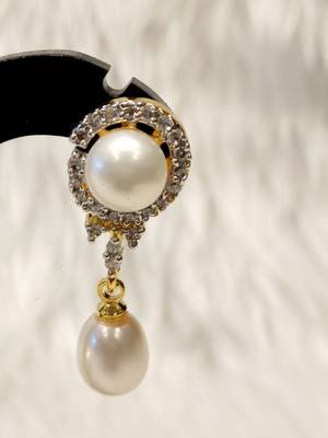 Mannat raj pearls & jewellers natural fresh water pearls hyderabadi pearls unique designer pendant set 4