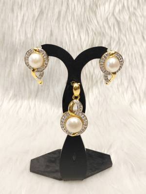 Mannat raj pearls & jewellers natural fresh water pearls hyderabadi pearls daily wear designer pendant set 1