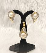 Mannat raj pearls & jewellers natural fresh water pearls hyderabadi pearls daily wear designer pendant set