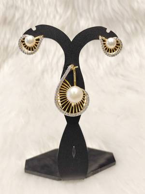 Mannat raj pearls & jewellers natural fresh water pearls hyderabadi pearls exclusive designer pendant set 2