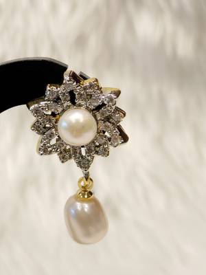 Mannat raj pearls & jewellers natural fresh water pearls hyderabadi pearls daily wear designer pendant set 4