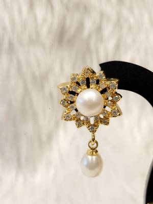 Mannat raj pearls & jewellers natural fresh water pearls hyderabadi pearls charming and designer pendant set 3