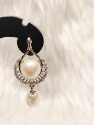 Mannat raj pearls & jewellers natural fresh water pearls hyderabadi pearls daily wear designer pendant set 3