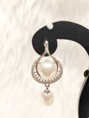 Mannat raj pearls & jewellers natural fresh water pearls hyderabadi pearls daily wear designer pendant set 4