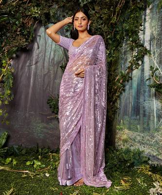 Lilac tiki saree set 1