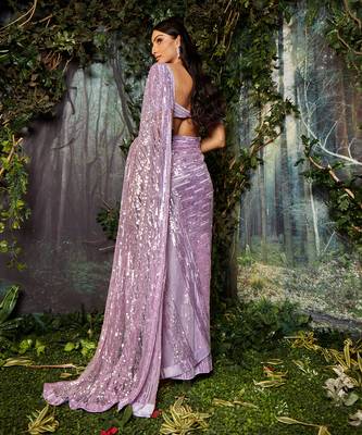 Lilac tiki saree set 3