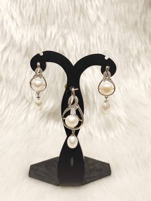 Mannat raj pearls & jewellers natural fresh water pearls hyderabadi pearls daily wear designer pendant set 1