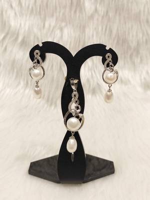 Mannat raj pearls & jewellers natural fresh water pearls hyderabadi pearls beautiful designer pendant set 1