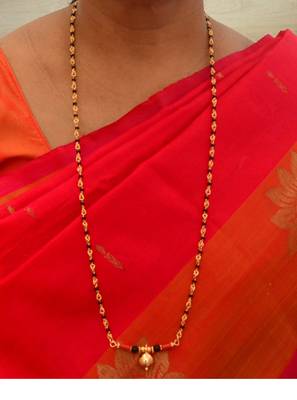 Black beads and mushti(1+1) brahmamudi mangalsutra LONG one gram gold 2