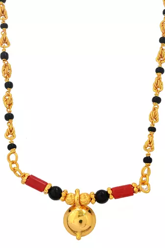 Black beads and mushti(1+1) brahmamudi mangalsutra LONG one gram gold