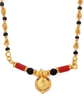 Black beads and mushti(1+1) brahmamudi mangalsutra LONG one gram gold 4