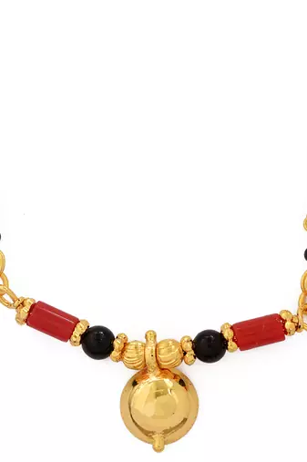 Black beads and mushti(1+1) brahmamudi mangalsutra LONG one gram gold