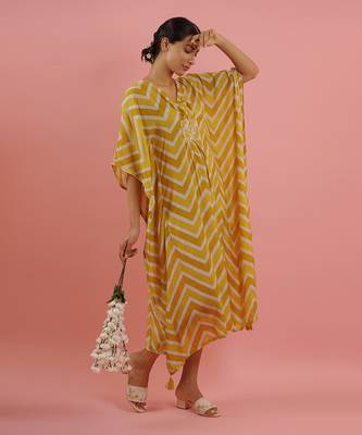 Yellow kaftaan set 4